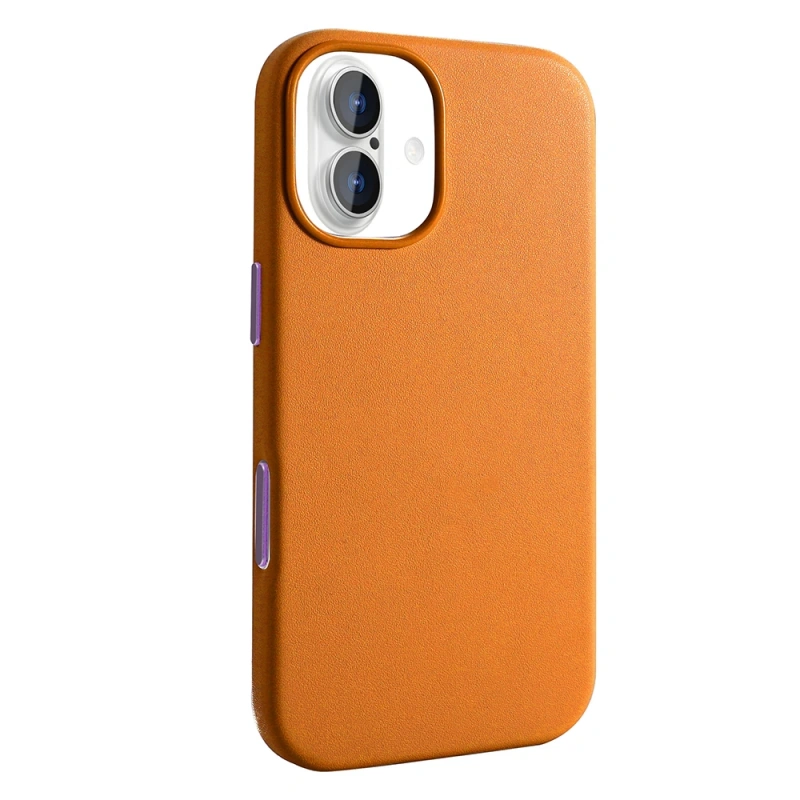 Apple iPhone 17 Kılıf M-safe Şarj Özellikli PU Deri Görünümlü Zore Kupra Kapak