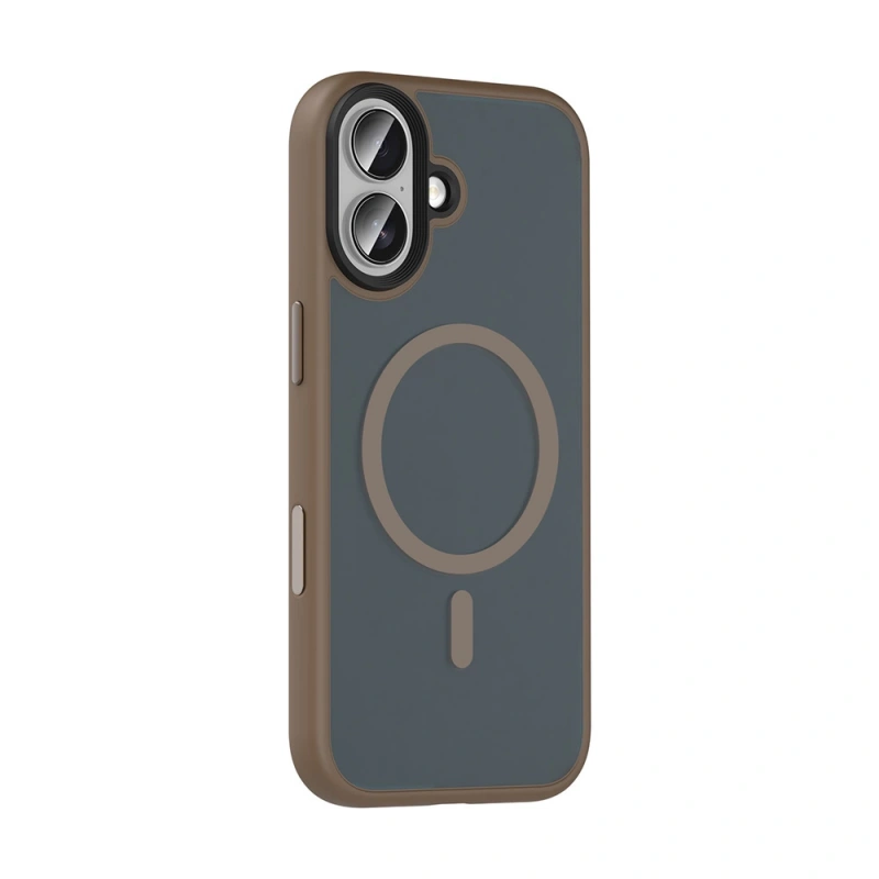 Apple iPhone 17 Kılıf Mat Arka Yüzey Wireless Şarj Özellikli Zore Flet M-safe Kapak