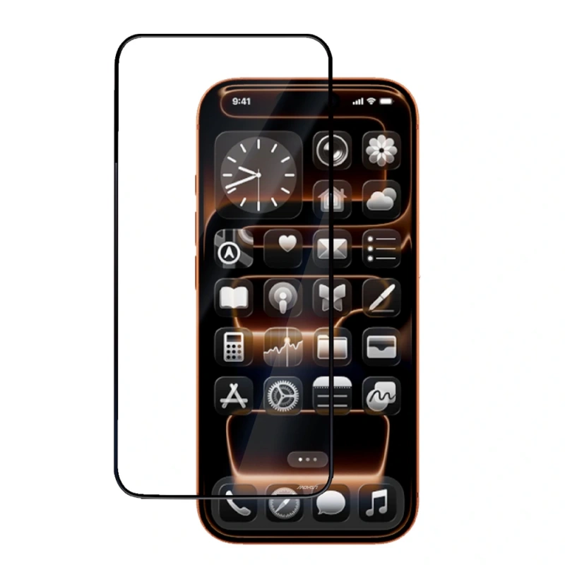 Apple iPhone 17 Mohseven Safir Coating HD 3D Glue Temperli Cam Ekran Koruyucu