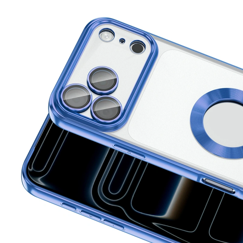 Apple iPhone 17 Pro Kılıf Kamera Korumalı Logo Gösteren Zore Omega Kapak