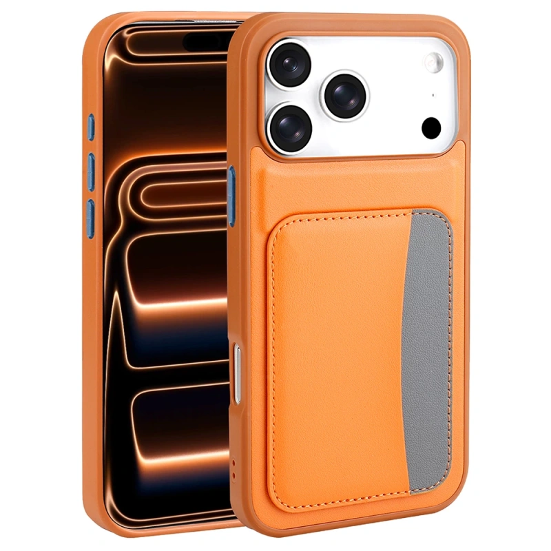 Apple iPhone 17 Pro Kılıf Kartlıklı Zore X-Kart Silikon Kapak