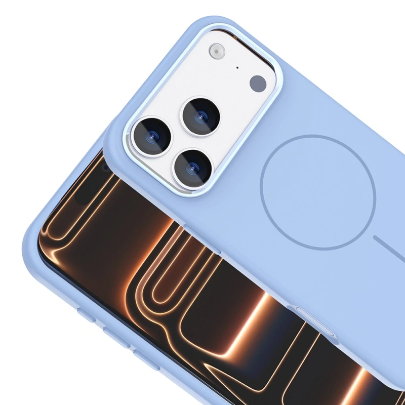 Apple iPhone 17 Pro Kılıf M-Safe Şarj Özellikli Metal Kamera Çerçeveli Zore Edi Silikon Kapak