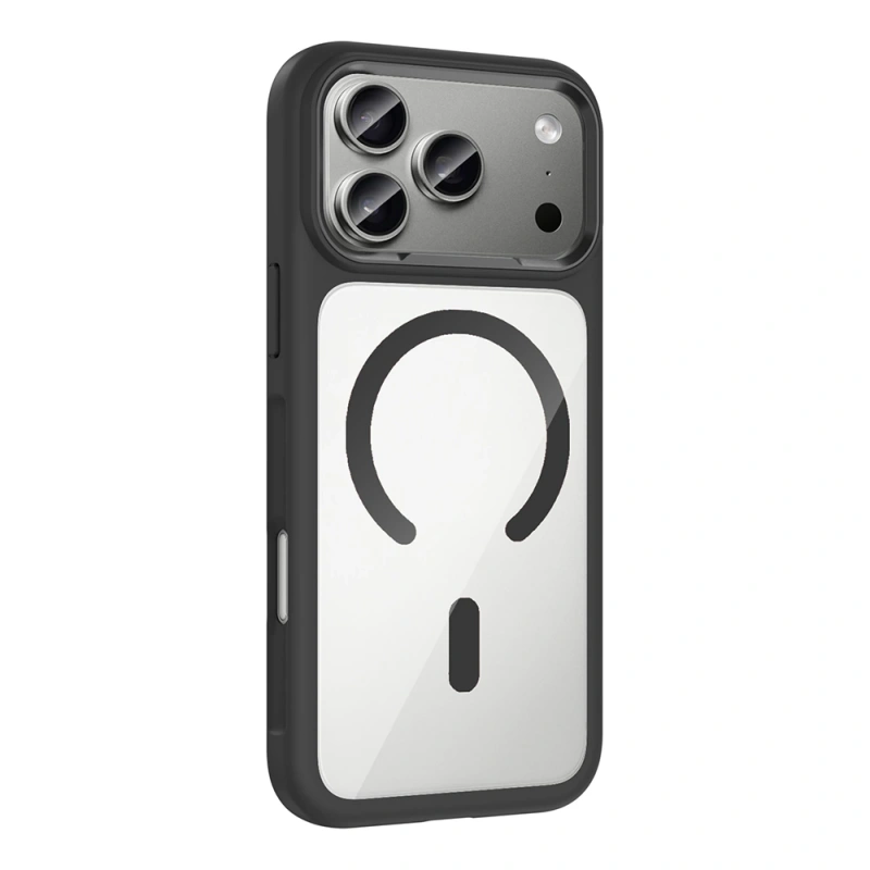 Apple iPhone 17 Pro Kılıf M-Safe Şarj Özellikli Metal Kamera Çerçeveli Zore Tiko Kapak