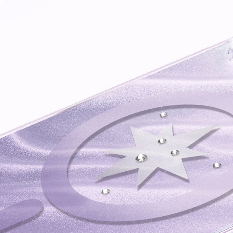 Apple iPhone 17 Pro Kılıf M-Safe Şarj Özellikli Orjinal Swarovski Taşlı Zore Paris Rovix Sert PC Kapak