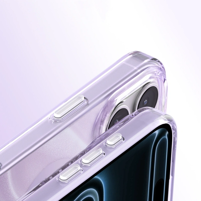 Apple iPhone 17 Pro Kılıf M-Safe Şarj Özellikli Orjinal Swarovski Taşlı Zore Paris Rovix Sert PC Kapak