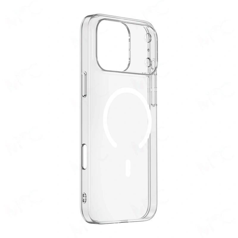 Apple iPhone 17 Pro Kılıf Zore M-safe Şarj Özellikli Şeffaf Kamera Çerçeveli Porto Kapak