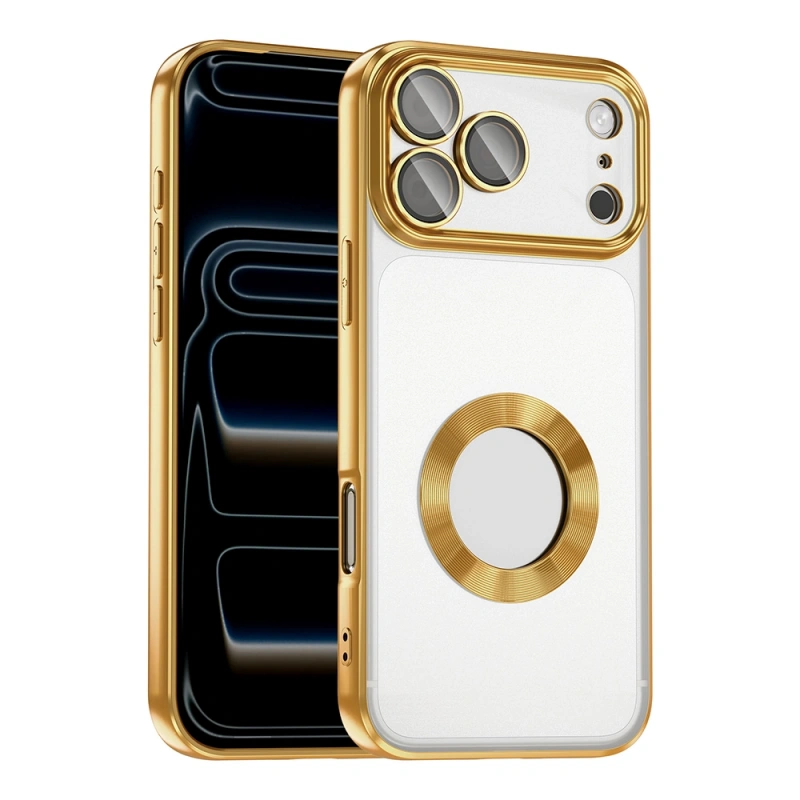 Apple iPhone 17 Pro Max Kılıf Kamera Korumalı Logo Gösteren Zore Omega Kapak