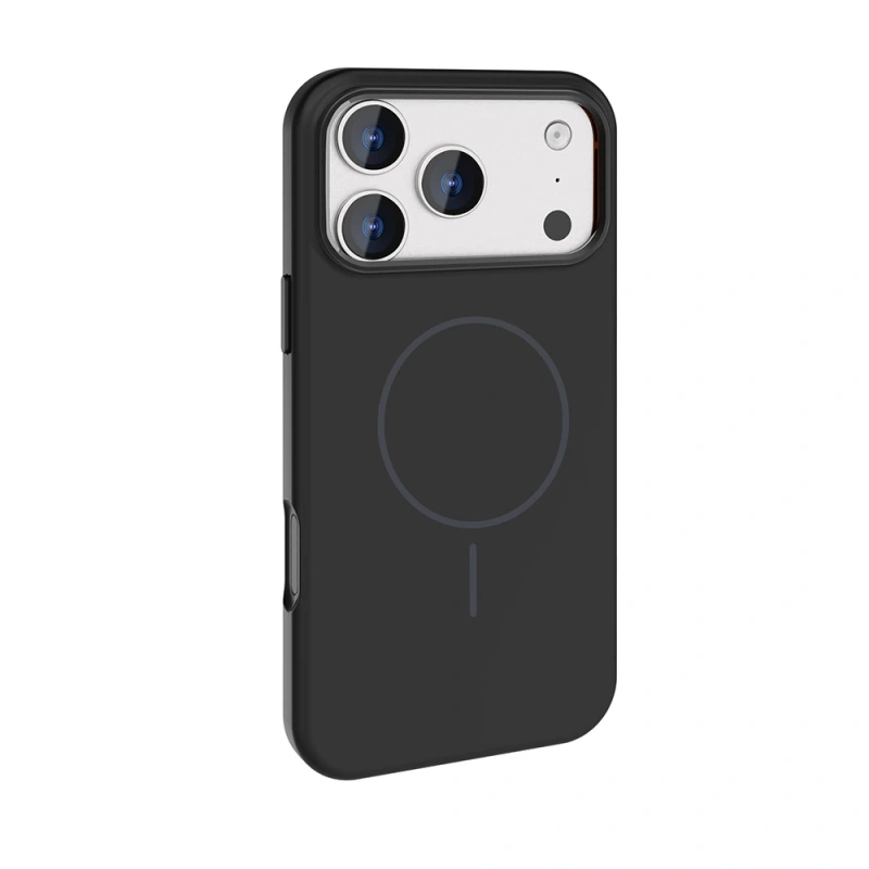 Apple iPhone 17 Pro Max Kılıf M-Safe Şarj Özellikli Metal Kamera Çerçeveli Zore Edi Silikon Kapak