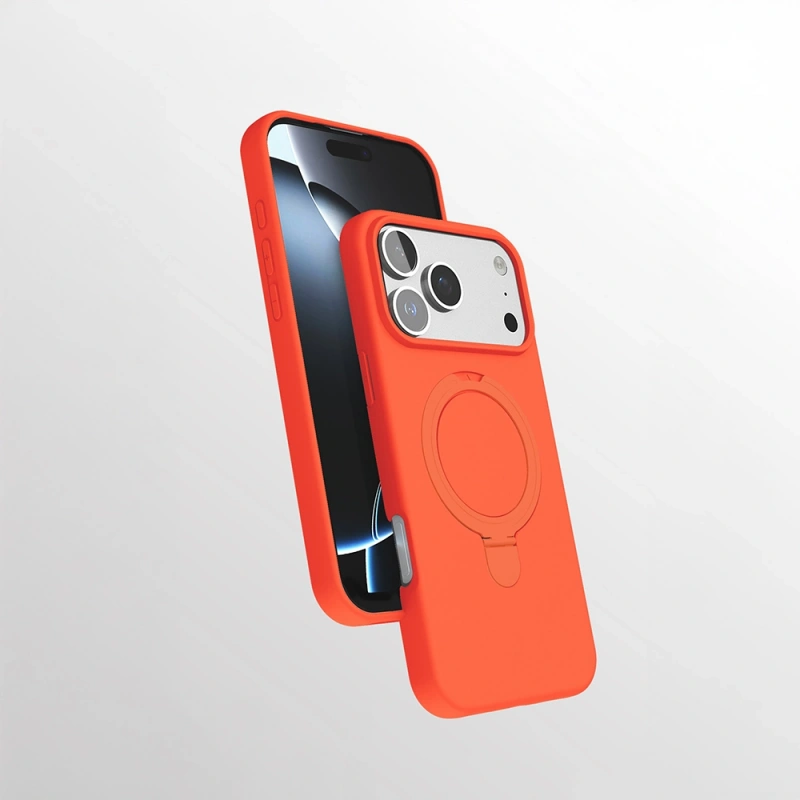 Apple iPhone 17 Pro Max Kılıf M-safe Şarj Özellikli Standlı Zore Samara Kapak