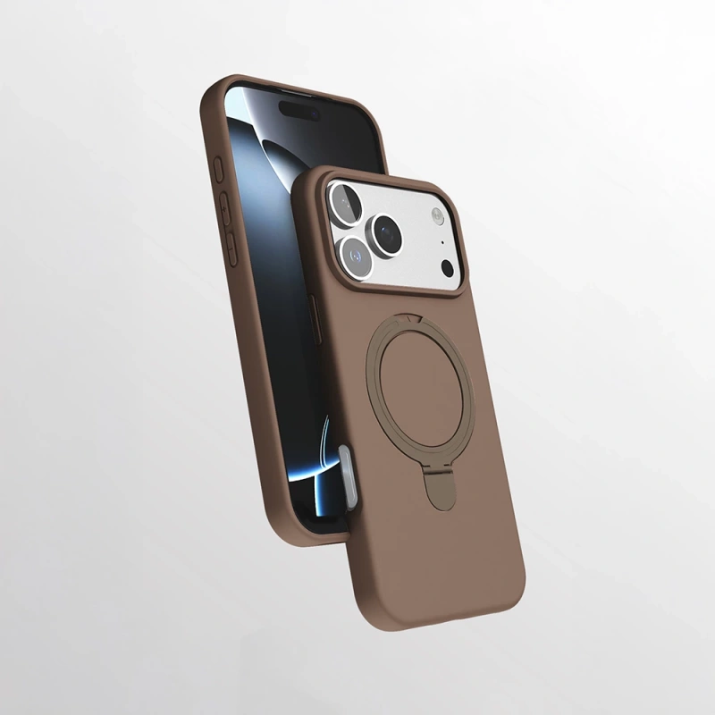 Apple iPhone 17 Pro Max Kılıf M-safe Şarj Özellikli Standlı Zore Samara Kapak