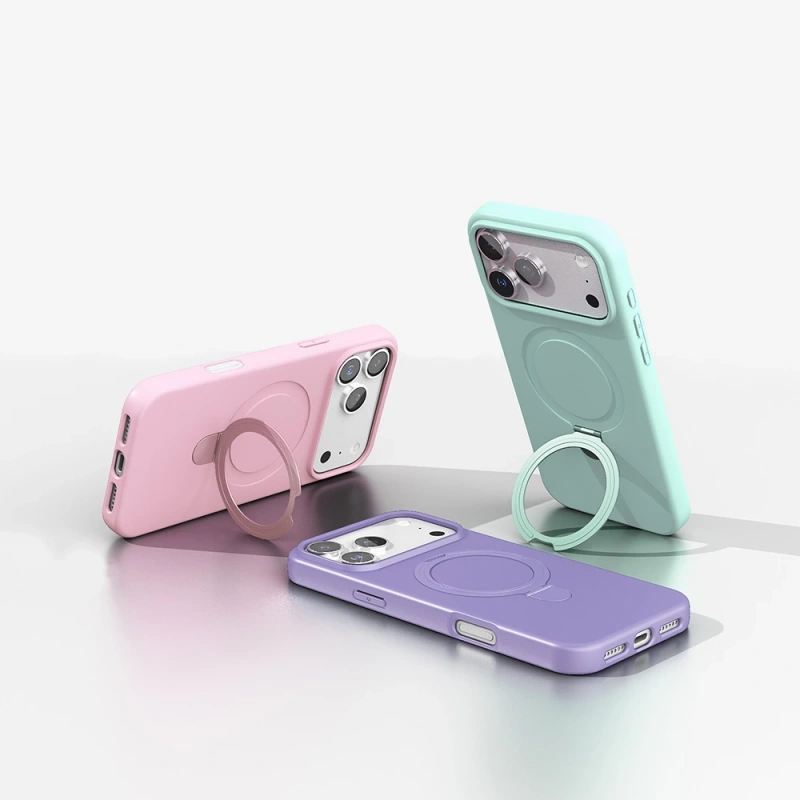 Apple iPhone 17 Pro Max Kılıf M-safe Şarj Özellikli Standlı Zore Samara Kapak