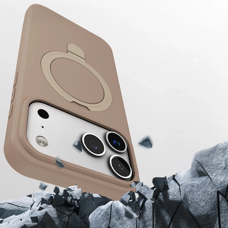 Apple iPhone 17 Pro Max Kılıf M-safe Şarj Özellikli Standlı Zore Samara Kapak