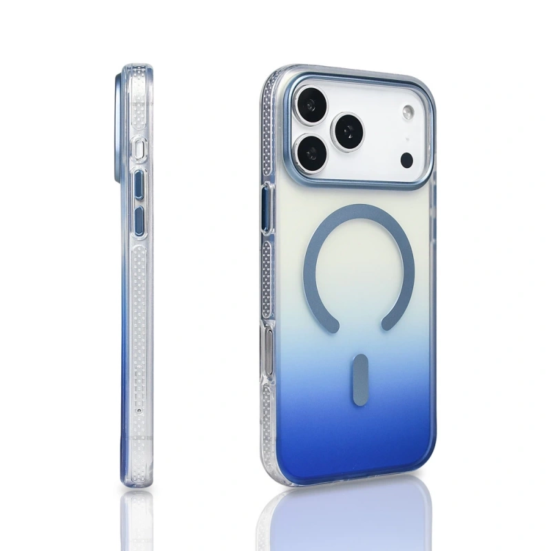 Apple iPhone 17 Pro Max Kılıf M-safe Şarj Özellikli Transparan Renk Geçişli Zore Toros Kapak