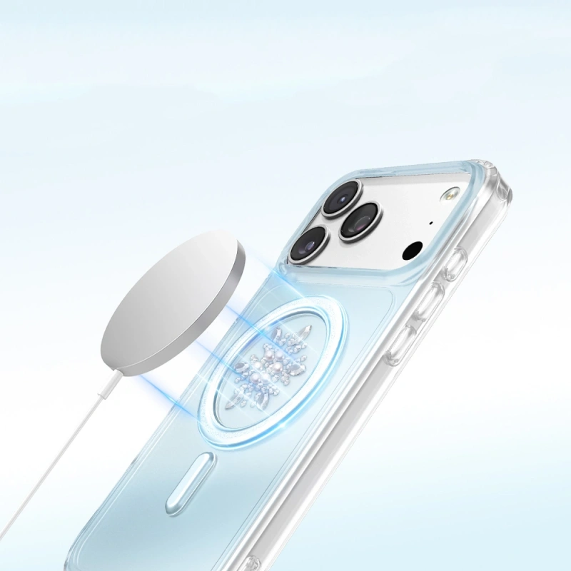 Apple iPhone 17 Pro Max Kılıf M-Safe Şarj Özellikli Zore Paris Mova Sert PC Kapak