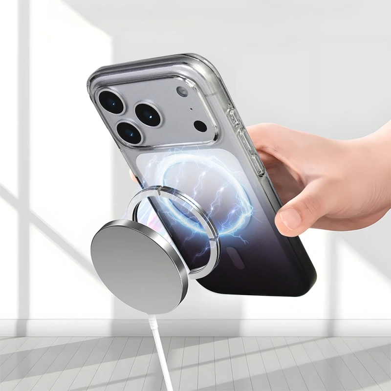 Apple iPhone 17 Pro Max Kılıf M-Safe Şarj Özellikli Zore Septik Silikon Kapak