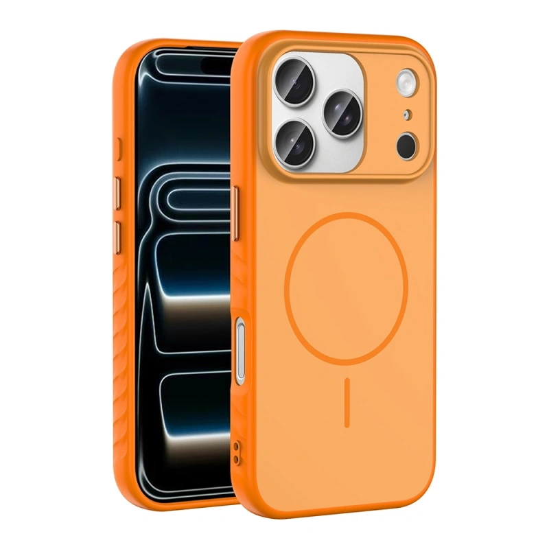 Apple iPhone 17 Pro Max Kılıf M-safe Şarj Özellikli Zore Tea Kapak