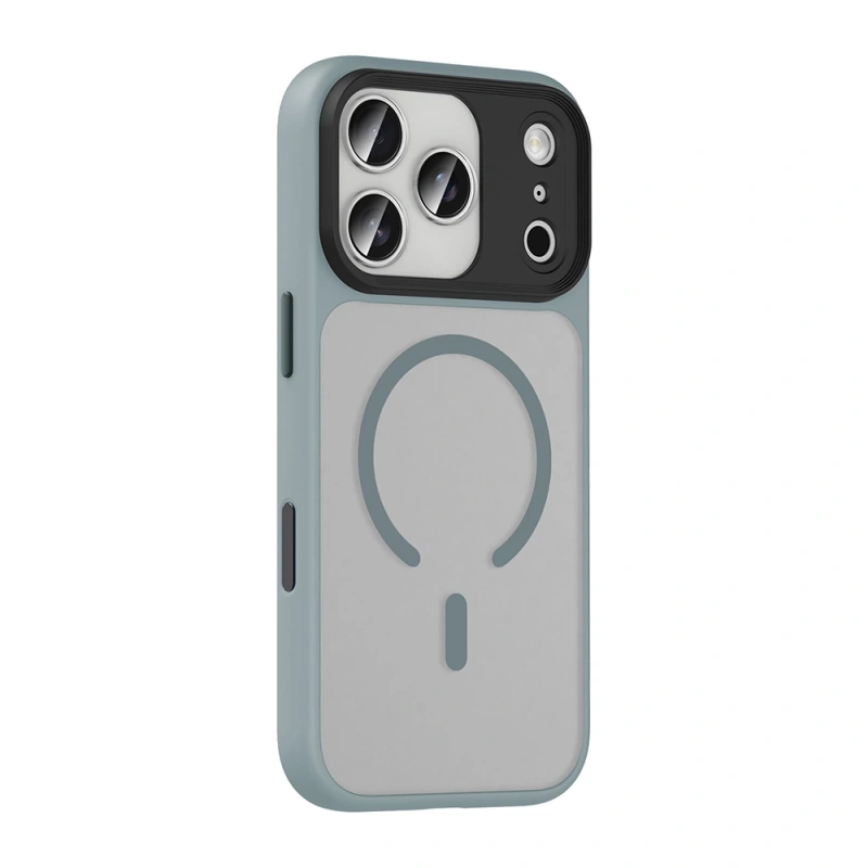 Apple iPhone 17 Pro Max Kılıf Mat Arka Yüzey Wireless Şarj Özellikli Zore Flet M-safe Kapak