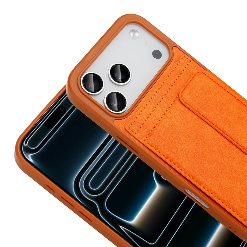 Apple iPhone 17 Pro Max Kılıf PU Deri Kartlıklı Zore Sevilla Kapak