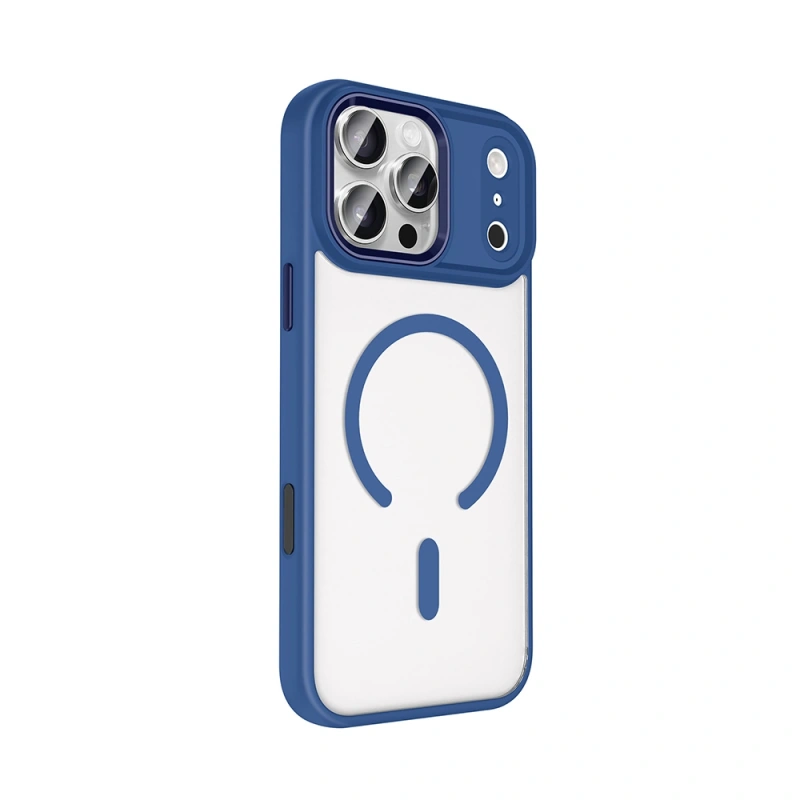 Apple iPhone 17 Pro Max Kılıf Wireless Şarj Özellikli Zore Krom M-safe Silikon Kapak