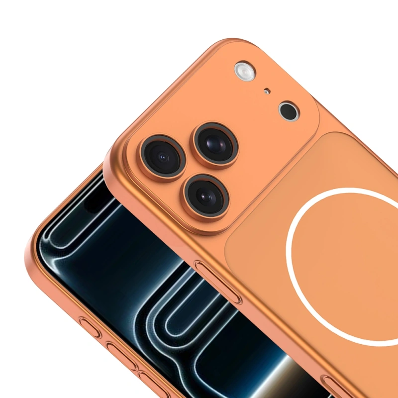 Apple iPhone 17 Pro Max Kılıf Zore M-Safe Şarj Özellikli Kamera Korumalı Spark Kapak