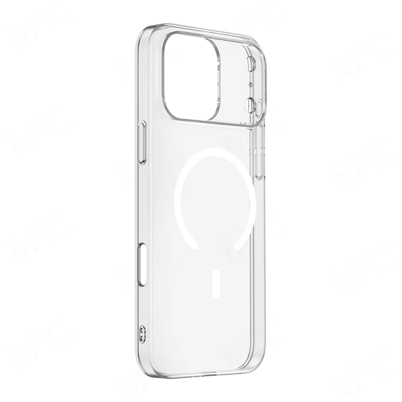 Apple iPhone 17 Pro Max Kılıf Zore M-safe Şarj Özellikli Şeffaf Kamera Çerçeveli Porto Kapak
