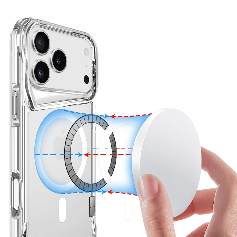 Apple iPhone 17 Pro Max Kılıf Zore M-safe Şarj Özellikli T-Max M-safe Kapak