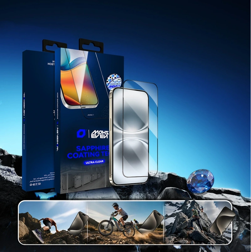 Apple iPhone 17 Pro Mohseven Safir Coating 3D Glue Privacy Hayalet Temperli Cam Ekran Koruyucu