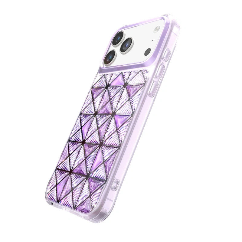 Apple iPhone 18 Pro Kılıf 3D Buz Blok Desenli Zore Paris Kairo TPU Kapak