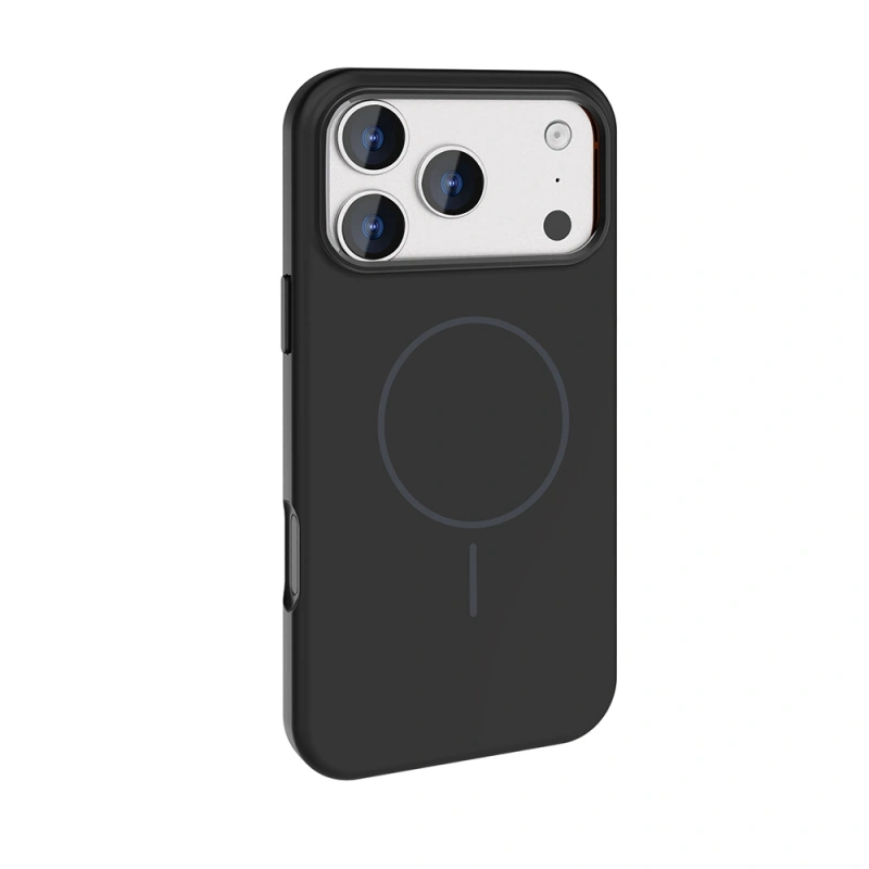 Apple iPhone 18 Pro Kılıf M-Safe Şarj Özellikli Metal Kamera Çerçeveli Zore Edi Silikon Kapak