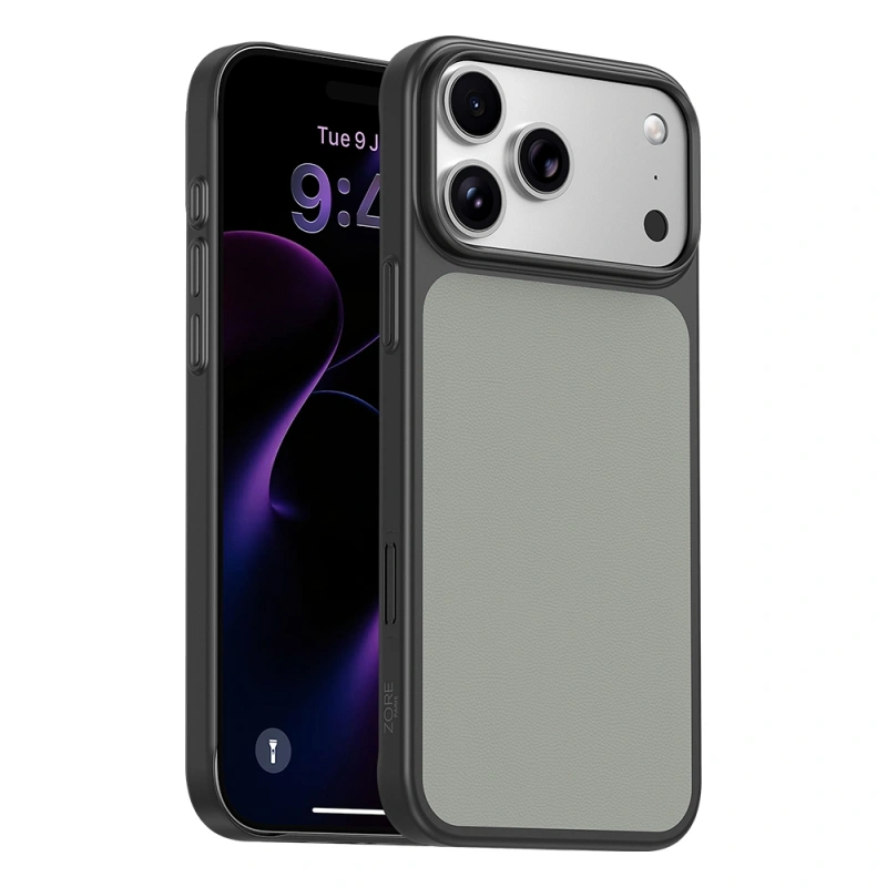 Apple iPhone 18 Pro Kılıf M-Safe Şarj Özellikli PU Zore Paris Trexo Sert PC Kapak