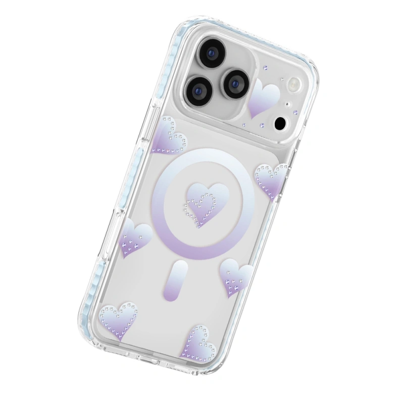 Apple iPhone 18 Pro Kılıf M-Safe Şarj Özellikli Zore Paris Elvo Sert PC Kapak