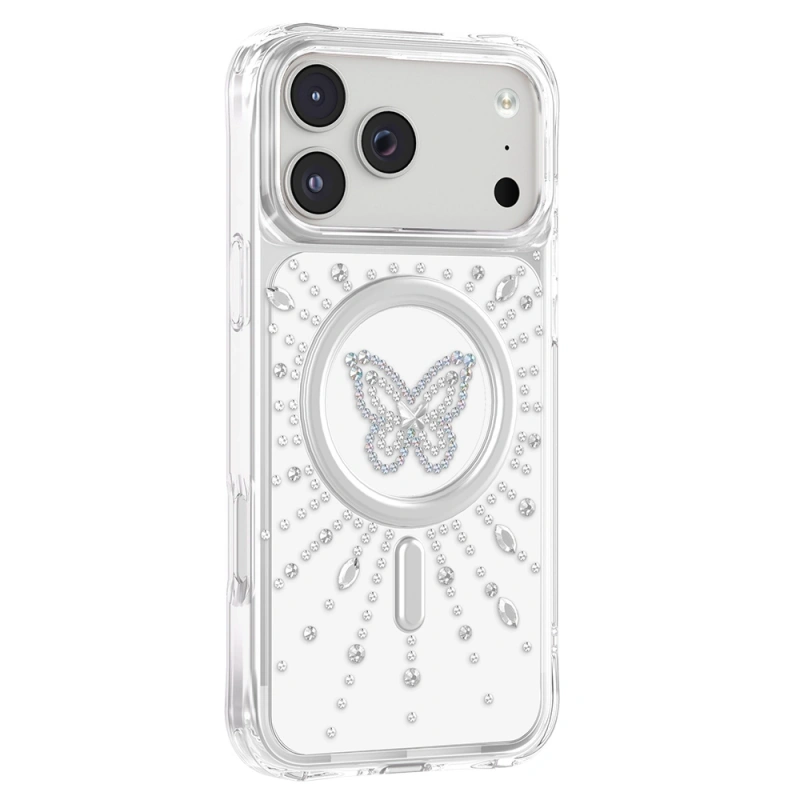 Apple iPhone 18 Pro Kılıf M-Safe Şarj Özellikli Zore Paris Mova Sert PC Kapak