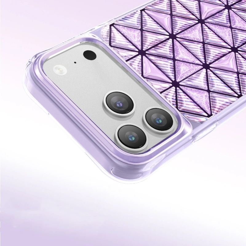 Apple iPhone 18 Pro Max Kılıf 3D Buz Blok Desenli Zore Paris Kairo TPU Kapak