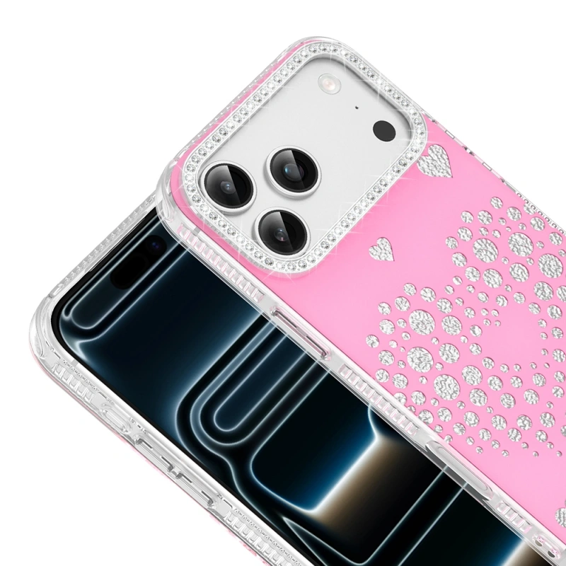 Apple iPhone 18 Pro Max Kılıf Damla Taşlı Zore Rivas Sert PC Kapak