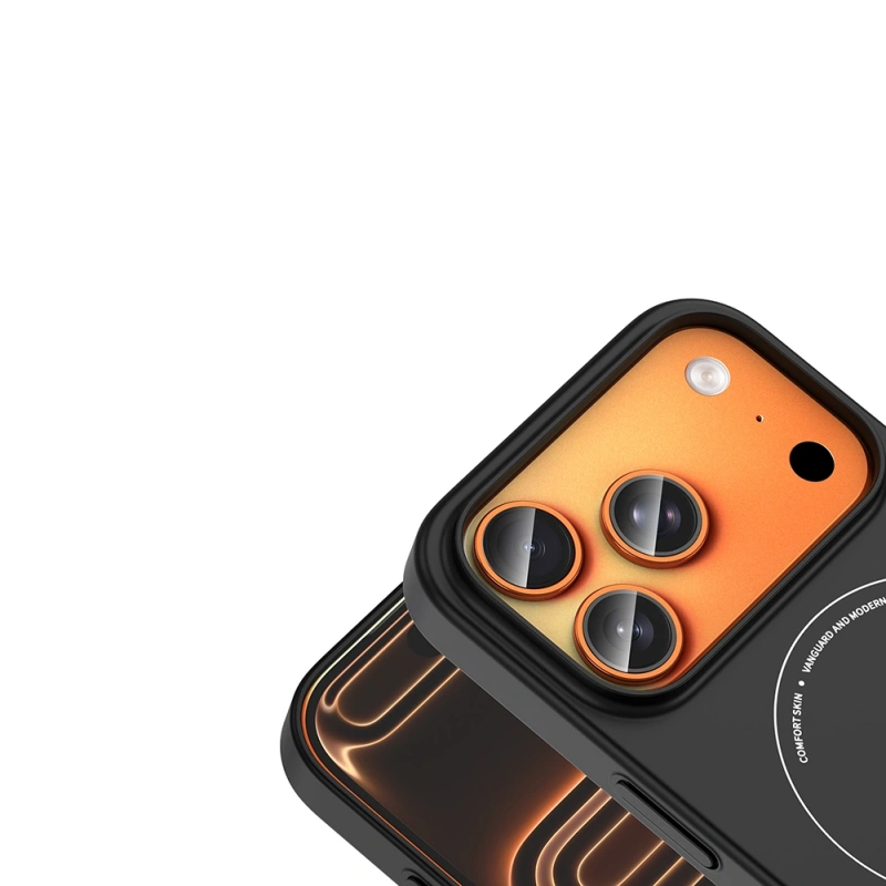 Apple iPhone 18 Pro Max Kılıf M-Safe Şarj Özellikli Kamera Korumalı Zore Elio Sert PC Kapak