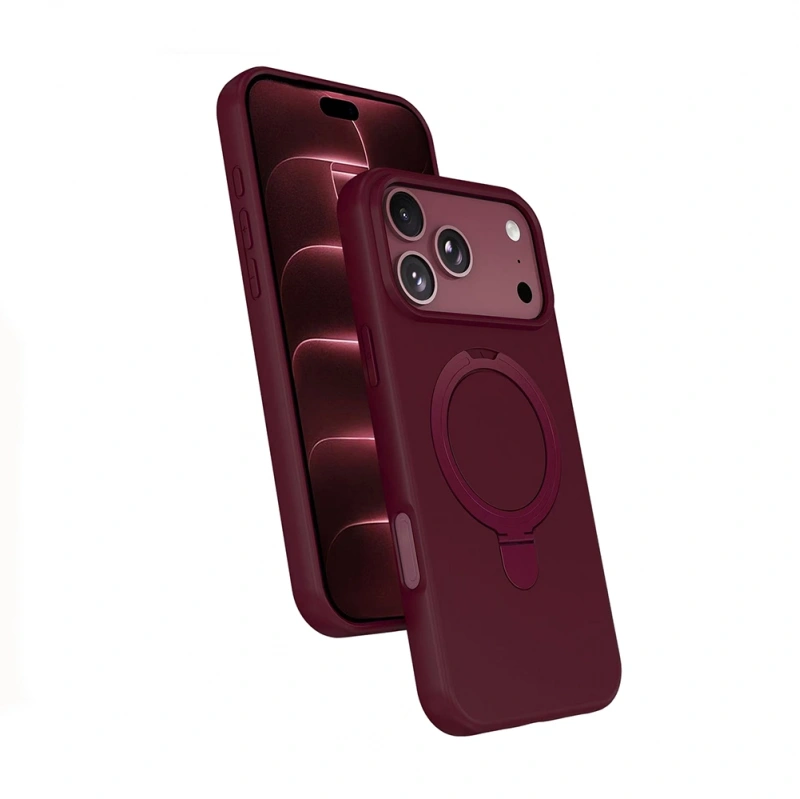 Apple iPhone 18 Pro Max Kılıf M-safe Şarj Özellikli Standlı Zore Samara Kapak