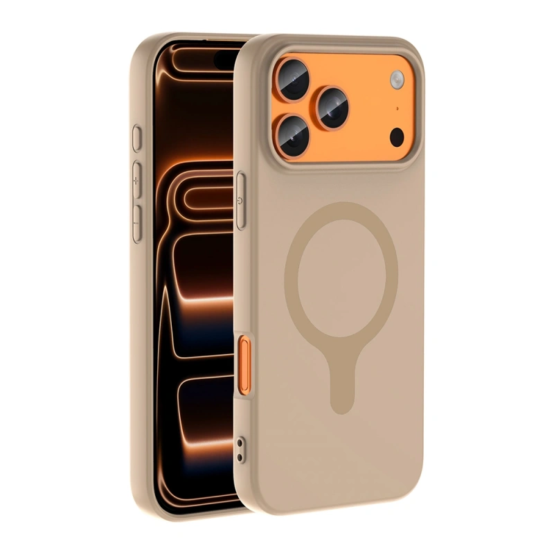 Apple iPhone 18 Pro Max Kılıf M-Safe Şarj Özellikli Zore Aris Silikon Kapak