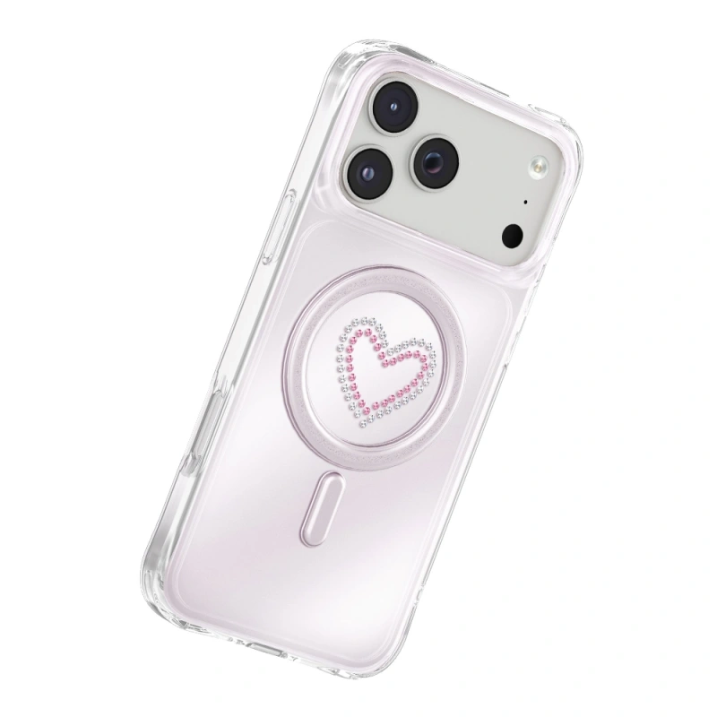 Apple iPhone 18 Pro Max Kılıf M-Safe Şarj Özellikli Zore Paris Mova Sert PC Kapak