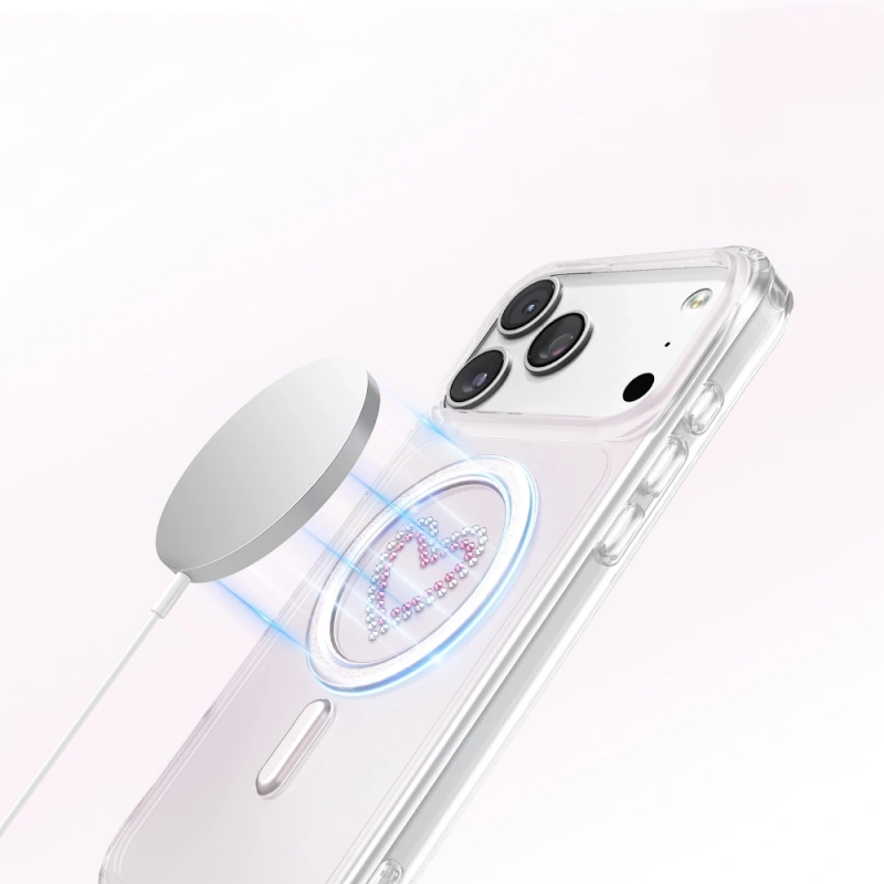Apple iPhone 18 Pro Max Kılıf M-Safe Şarj Özellikli Zore Paris Mova Sert PC Kapak