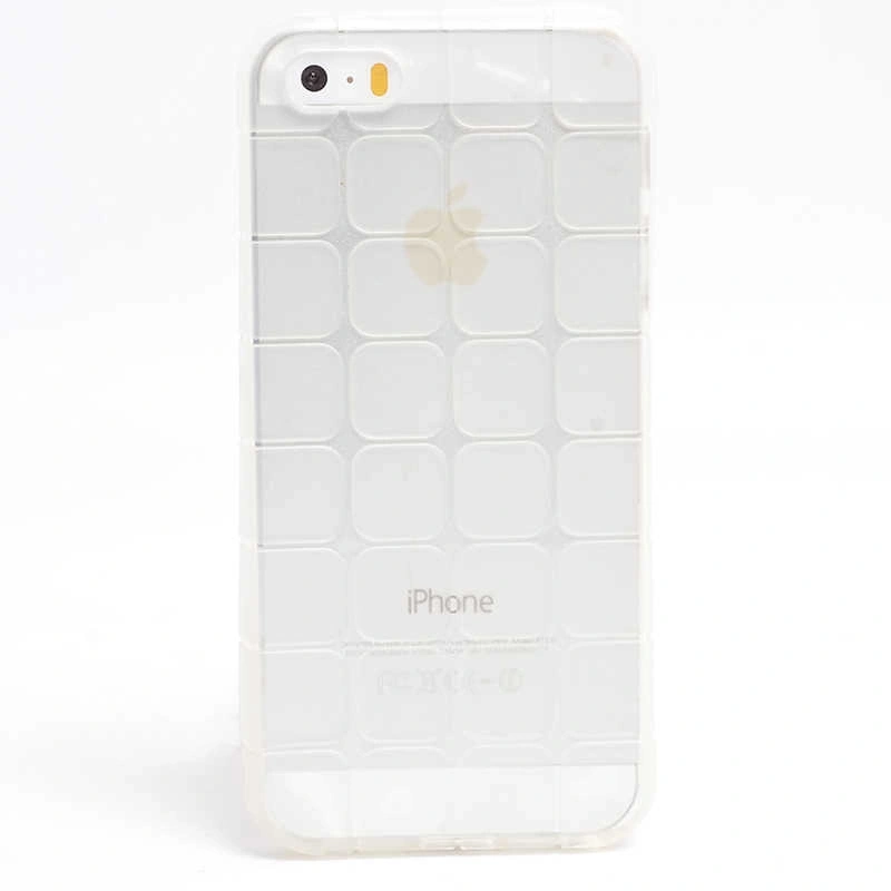 Apple iPhone 5 Kılıf Zore Kare Kabartmalı Silikon