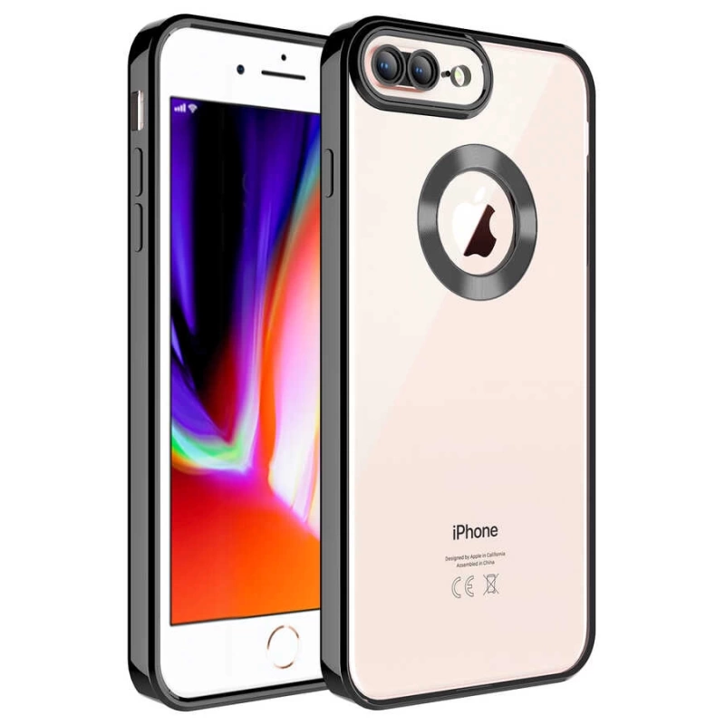 Apple iPhone 7 Plus Kılıf Kamera Korumalı Logo Gösteren Zore Omega Kapak