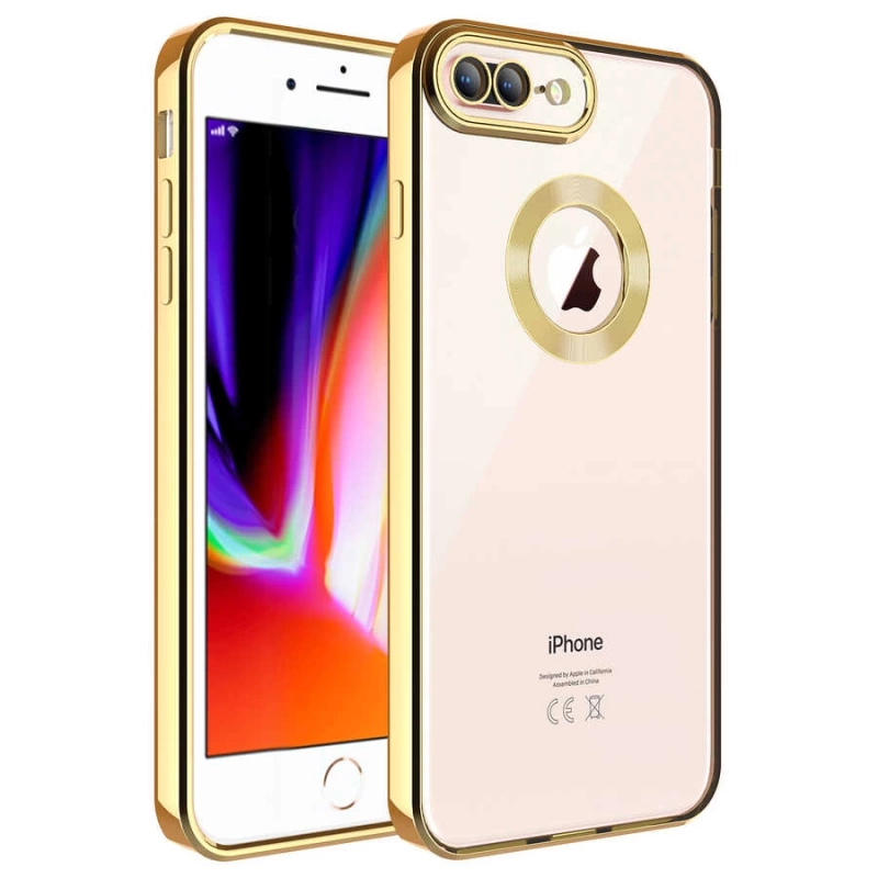 Apple iPhone 7 Plus Kılıf Kamera Korumalı Logo Gösteren Zore Omega Kapak