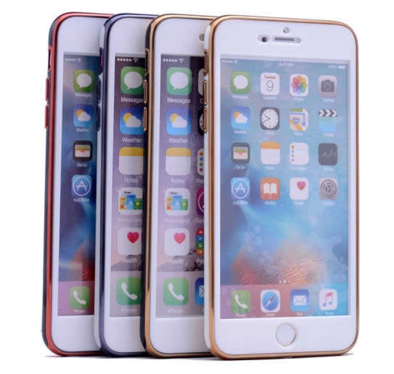 Apple iPhone 7 Plus Kılıf Zore Arkası Parlak 360 Silikon