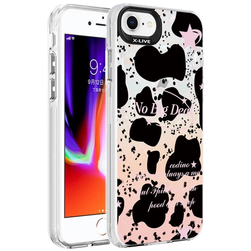 Apple iPhone 8 Kılıf Mermer Desenli Zore Marbello Kapak