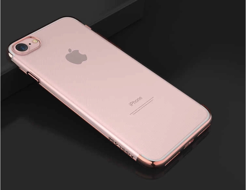 Apple iPhone 8 Kılıf Zore Dört Köşeli Lazer Silikon Kapak