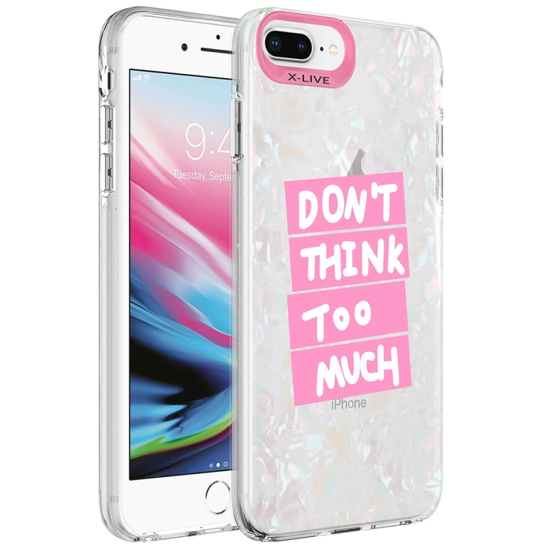 Apple iPhone 8 Plus Kılıf Mermer Desenli Zore Marbello Kapak