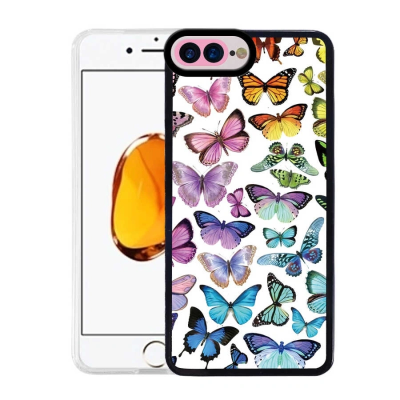 Apple iPhone 8 Plus Kılıf Zore M-Fit Desenli Kapak