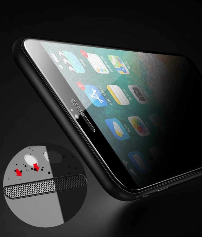 Apple iPhone SE 2020 Zore Anti-Dust Mat Privacy Temperli Ekran Koruyucu