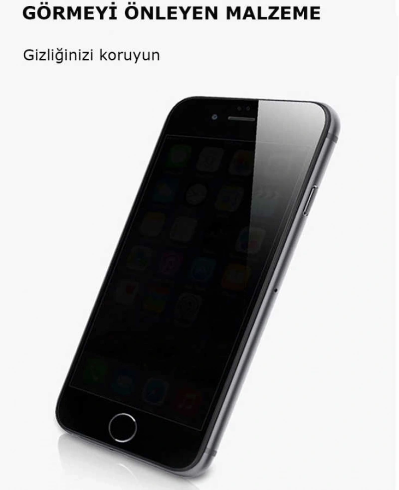 Apple iPhone SE 2020 Zore Kor Privacy Cam Ekran Koruyucu