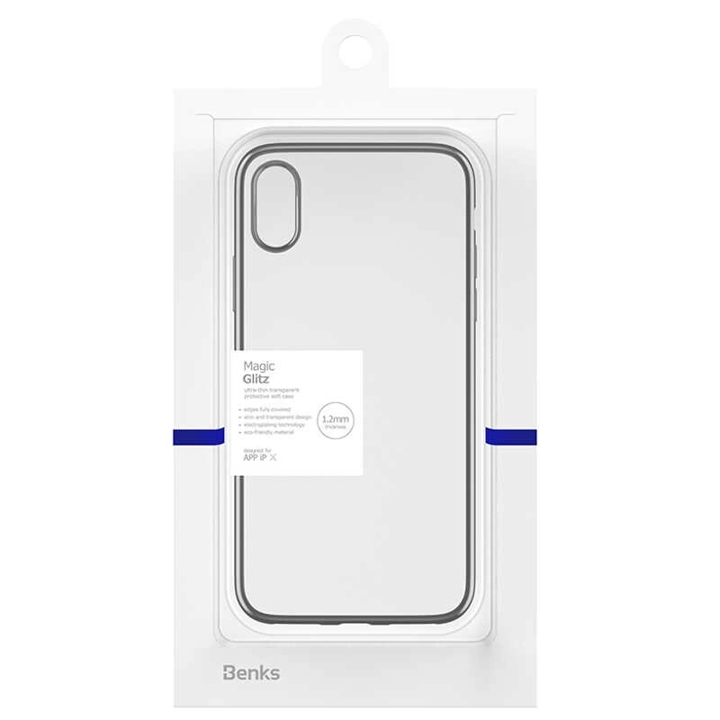 More TR Apple iPhone X Benks Magic Glitz Ultra-Thin Transparent Protective Soft Kapak